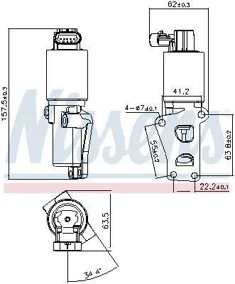 NISSENS 98170 Egr Valfı Astra G – Astra H – Vectra C – Merıva A – Z16xep 5851586