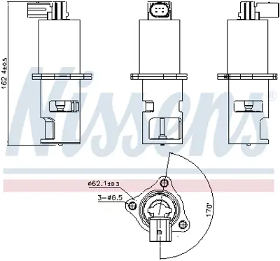 NISSENS 98172 Egr Valfı 14710AW305 8200542998