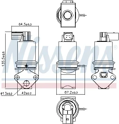 NISSENS 98202 Egr Valfı Polo02>08 Ibıza 02>05 Fabıa 00>08 1.2 Azq Bme 3D131503D