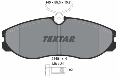 TEXTAR 2148101 Fren Balata Seti  1L4J2K021AB D10602X80A
