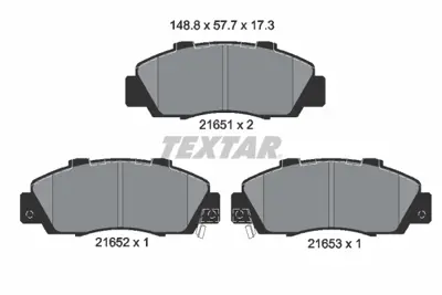 TEXTAR 2165101 Fren Balata Seti  AY040HN012 GBP90329AF H4502S70003