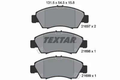 TEXTAR 2169701 Fren Balata Seti Capa  Cıvıc V Jazz Iı 06450selt01 AY040HN011 H4502SEL003