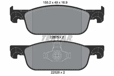 TEXTAR 2252501 Fren Balata Seti  410605536R