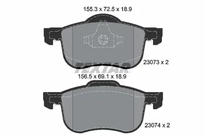 TEXTAR 2307303 Fren Balata Seti Xc70 2.4t 2307303tex 86349214