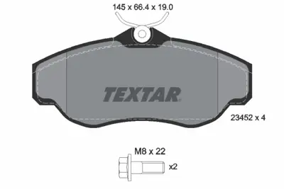 TEXTAR 2345201 Fren Balata Seti Dıscovery Iı Range Rover Iı Sfp100590 SFP500150 STC3685