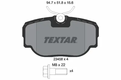 TEXTAR 2345801 Fren Balata Seti  STC3684