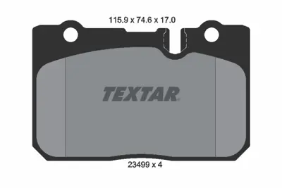 TEXTAR 2349901 Fren Balata Seti  449150240 AY040TY036