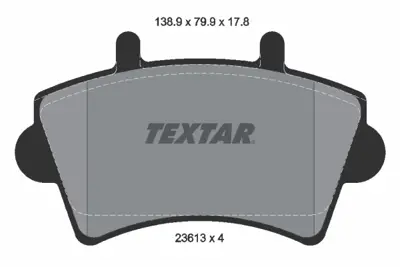 TEXTAR 2361301 Fren Balatası Ön Movano-A 98> 1605980tex 4106000QAD 7701207339 95599218