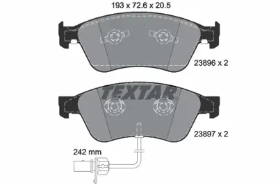 TEXTAR 2389601 Fren Balata Seti  4E0698151K 4E4698151A