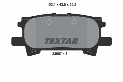 TEXTAR 2396701 Fren Balata Seti Rx Iı Hıghlander/Kluger I 0446648030 446648090