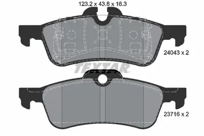 TEXTAR 2404301 Fren Balata Seti Cabrıo Cooper S 2404301tex 34316786873 6770252