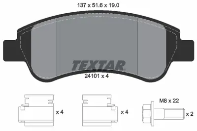 TEXTAR 2410101 Fren Balata Seti  425342