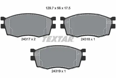TEXTAR 2431701 Fren Balata Seti  581011GA00 S581011GE00