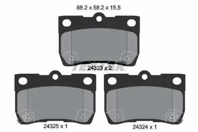 TEXTAR 2432301 Fren Balata Seti  4466WY020