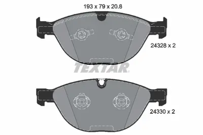 TEXTAR 2432801 Fren Balatası Ön 6764312
