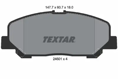 TEXTAR 2460101 Fren Balata Seti Fren Balata Seti 446528520