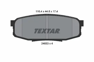 TEXTAR 2465301 Fren Balata Seti Fren Balata Seti 4466YZZE9