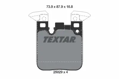 TEXTAR 2502901 Fren Balata Seti Fren Balata Seti 950290501