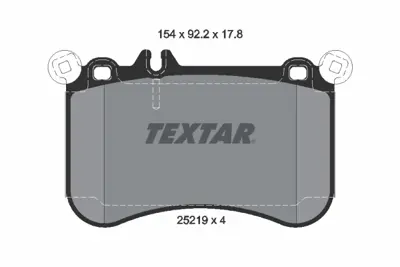 TEXTAR 2521901 Fren Balata Seti Fren Balata Seti A0074209920