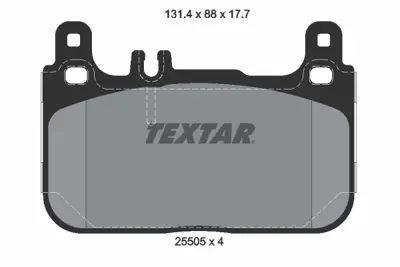 TEXTAR 2550501 Fren Balatası Ön A0074209820