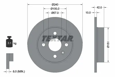 TEXTAR 92092003 Fren Diski Pro  9117771 9196587