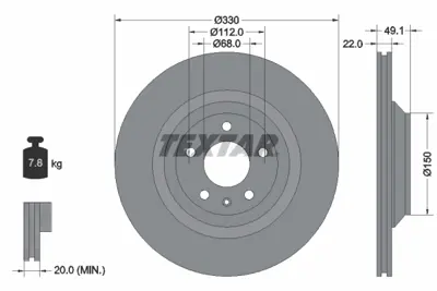 TEXTAR 92132603 Fren Diski Pro  4F0615601F L4FD615601A