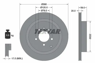 TEXTAR 92147703 Fren Diski Pro  SDB500160