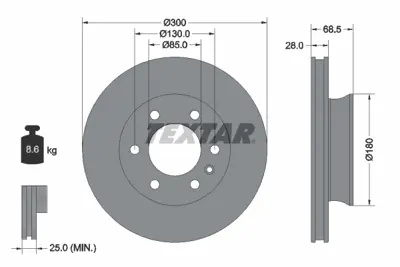 TEXTAR 92301203 Fren Diski Pro  A9104210100