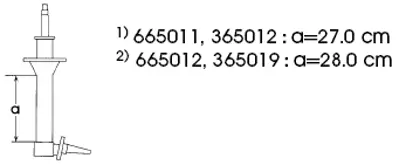 KYB 365012 Amortisör Nissan Bluebird 160b 1972 Laurel 19771981 
