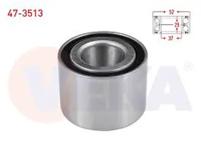 VEKA 47-3513 Arka Tekerlek Rulmanı Sol-Sağ Raduzlu 25x52x37 Renault R9 1.4 1985-2000/Clıo Iı 1.5 Dcı - 1.4 1998-2