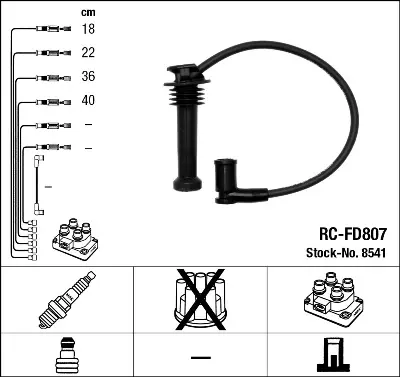 NGK 8541 Bujı Kablosu 1U2J12280A1A