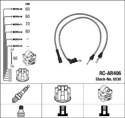 NGK 0530 Bujı Kablosu Seti 404977