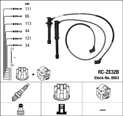 NGK 8863 Rc-Ze32b Ateşleme Kablosu KL4718140C