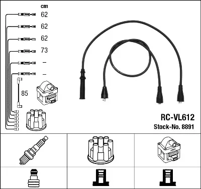 NGK 8891 Bujı Kablosu Seti 2272193
