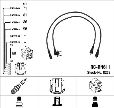 HELLUX HBK3328 Bujı Kablo Takımı R21 - Concorde 2.0 8v 6025003011 7700720781 7700720842 7700740118 7700850462 596790 7700100447 7700720783 7700741872 7700799826