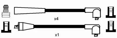 HELLUX HBK3482 Bujı Kablo Takımı Swıft I 1.3 (4 Sıl) Swıft 1,3 Gtı Sa413 3371064B10 3370064B10 3370064B10000 3371064B10000 3370551G10 3370080810 3370082010 3370083030 3370586000 3371050G10