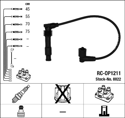 TAP 1612655 Buji Kablosu Frontera X22xe 1612655 93176703 93176699 1612659