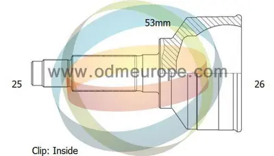 ODM-MULTIPARTS FD 1 1052 Aks Kafası Dış Tourneo (Connect) 1.8 16v 2003-2013 Mt A:25 C:53,1 B:26 H:94,1 L:64,7 