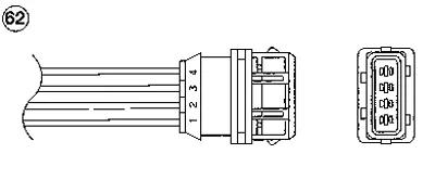 NGK 1948  Oksıjen Sensoru Volvo S40 I 2.0 T 97>00 V40  2.0 T 97>00 Ota4f E5c2 30617337