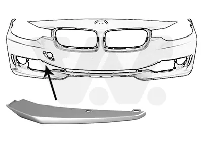 BMW 51117293106 Tampon Izgarası Ön Kaplama : R ( Sport ) 51117293106