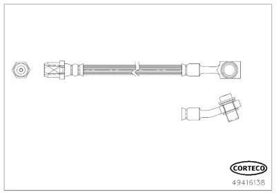 CORTECO 49416138 Fren Hortumu Arka A0014204548