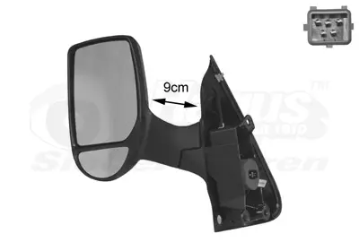 ART M003.3032 Dıs Dıkız Aynası Kısa Kol Sol  Elektrıklı Isıtmalı Transıt V184-V348 00>14 YC1717683BTYGAX 4643782 4503301 4158413 3C1617683BAYGAX 1786641