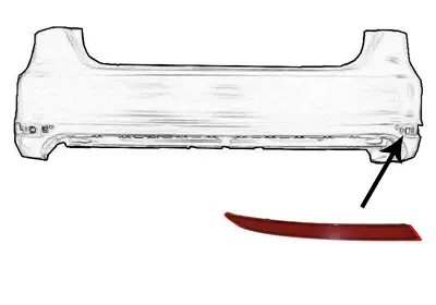 GKL 292036 Reflektor Arka Tampon Sağ Jetta 11-14 16D945106 5C6945106A 5C6945106