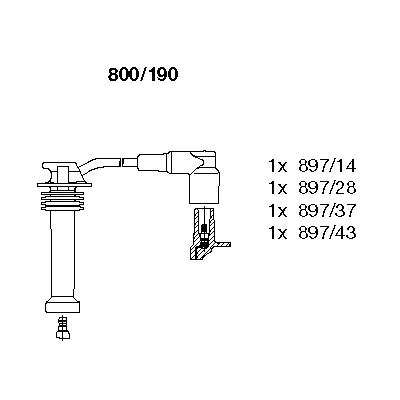 BREMI 800/190 Bujı Kablosu Takım 988F12280TK