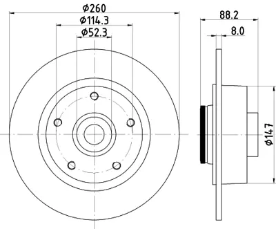 BSG 75-210-034 Fren Dıskı Arka 432027412R 432000185R 432006609R 432007556R 432006506R 432002188R 432000010R