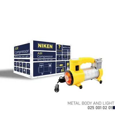 NIKEN 025 001 02 01 Hava Kompresoru Sarı Metal Govde 12v
