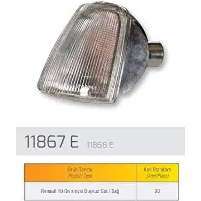 FARBA 11867D Sınyal Lambası Sol Duysuz R19 7701030016