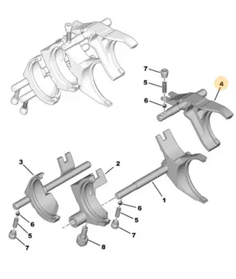 PSA 2555.57 Vites Çatalı 2555.57