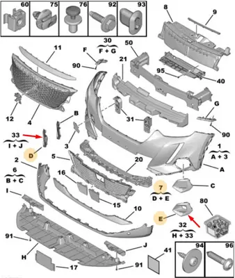 PSA 16683923XY Tampon Çıtası 16683923XY