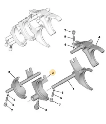 PSA 2554.71 Vites Çatalı 6 2554.71
